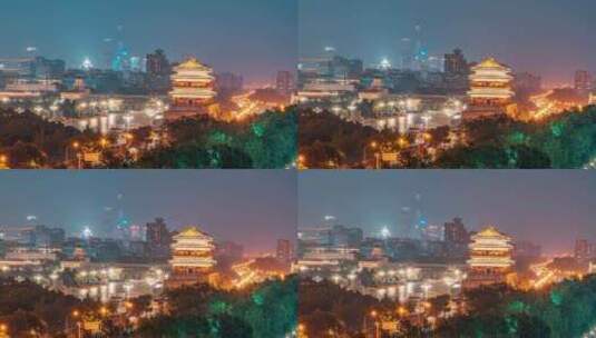中国北京正阳门夜晚延时风光高清在线视频素材下载