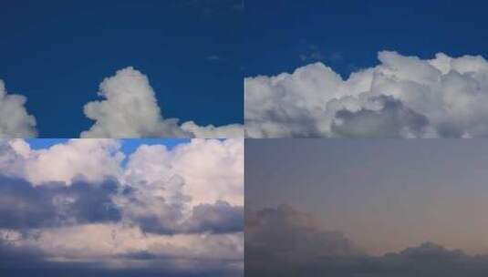 多云天空延时云朵飘动蓝天白云天气变化延时高清在线视频素材下载