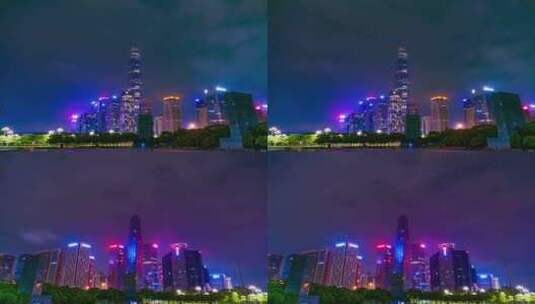 深圳平安金融中心华润春笋大厦夜景延时高清在线视频素材下载