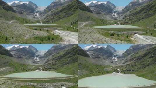 瑞士，特特曼大坝，冰川水，特特曼湖高清在线视频素材下载