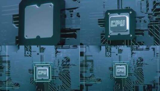 3D渲染CPU/高科技背景-2高清在线视频素材下载