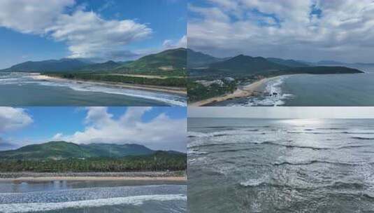 海南万宁 日月湾 超美航拍高清在线视频素材下载