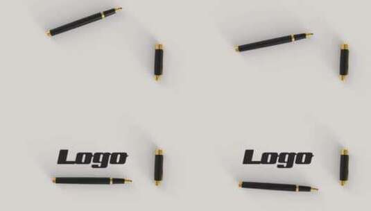 钢笔滚过LOGO开场展示AE模板高清AE视频素材下载
