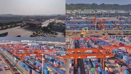 重庆西部物流园团结村站航拍延时4K高清在线视频素材下载