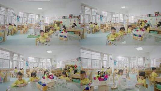 幼儿园小孩开心快乐的玩耍高清在线视频素材下载