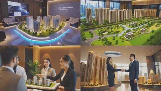 房地产售楼部高清在线视频素材下载