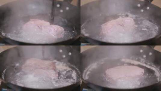 开水焯牛肉 (2)高清在线视频素材下载