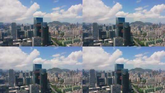 深圳腾讯滨海大厦中景前进右环绕高清在线视频素材下载