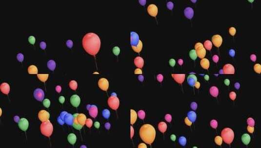 彩色气球气球素材节日高清在线视频素材下载