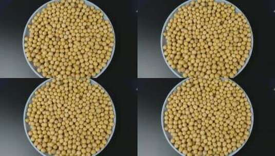 新鲜黄豆有机食品豆类五谷杂粮4k视频旋转高清在线视频素材下载