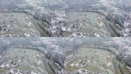 航拍大山农村风景高清在线视频素材下载