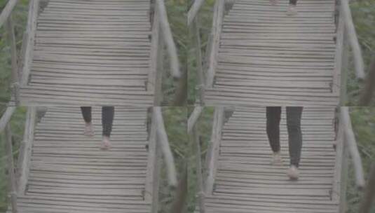 旧时农村的木桥log高清在线视频素材下载