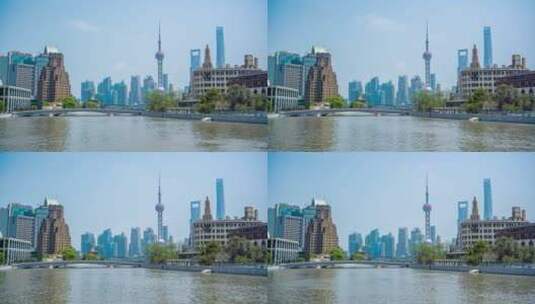 8k延时上海法师桥打卡东方明珠塔高清在线视频素材下载