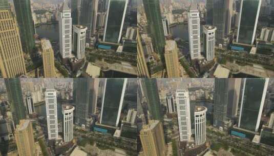 武汉汉口西北湖金融区商圈航拍高清在线视频素材下载