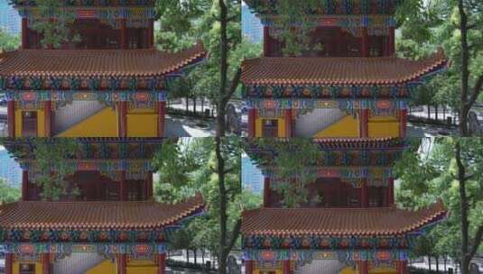 武汉洪山区宝通禅寺皇家寺院高清在线视频素材下载