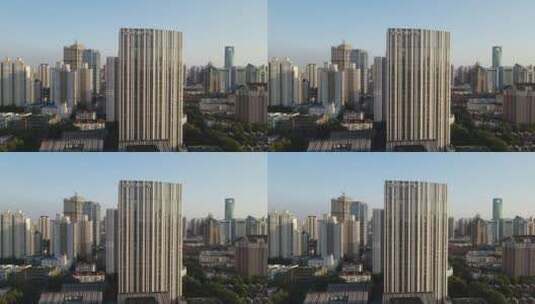 上海黄浦区淮海中路全景4K航拍高清在线视频素材下载