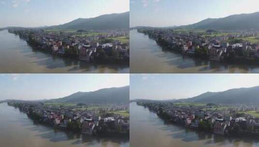 航拍衡阳特色小镇 乡村民居风光高清在线视频素材下载