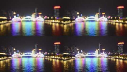 广州彩虹桥夜景高清在线视频素材下载