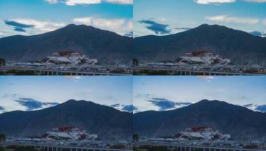 西藏拉萨布达拉宫延时高清在线视频素材下载
