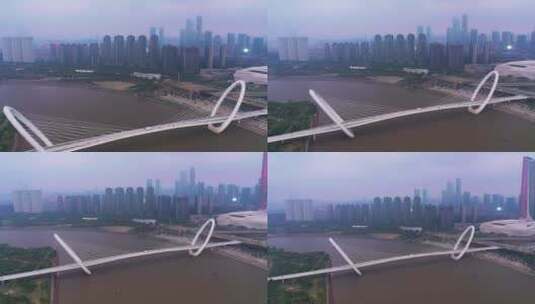 南京眼地标桥梁高清在线视频素材下载