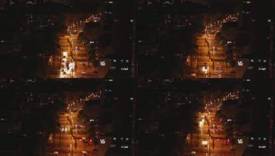 城市道路夜景高清在线视频素材下载