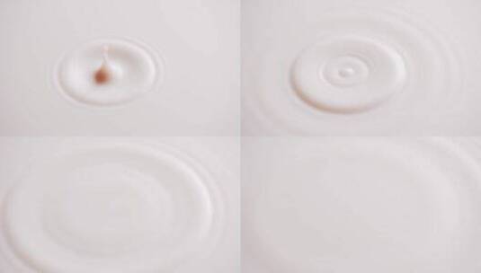 牛奶滴落液面唯美素材慢镜头高清在线视频素材下载