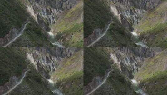泸亚线公路蒙自大峡谷风光航拍高清在线视频素材下载