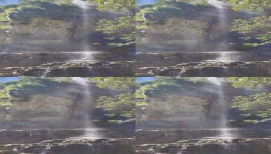 清晨的瀑布高清在线视频素材下载