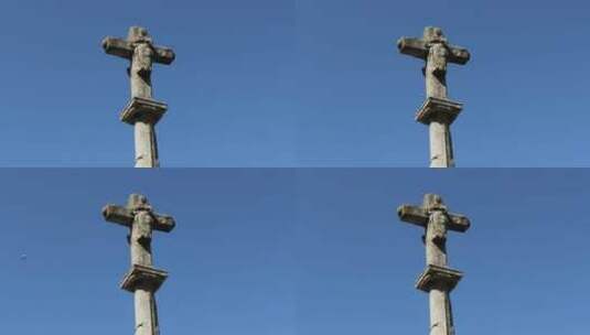 西班牙石头十字架高清在线视频素材下载
