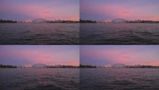 黎明悉尼海港大桥景观高清在线视频素材下载