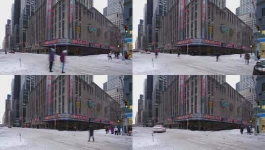 纽约音乐厅景观延时拍摄高清在线视频素材下载