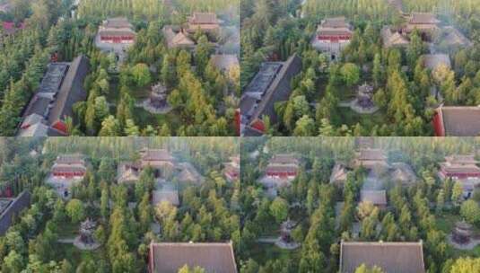 河南洛阳白马寺航拍4K视频高清在线视频素材下载