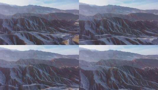 山脊山岭残雪高清在线视频素材下载