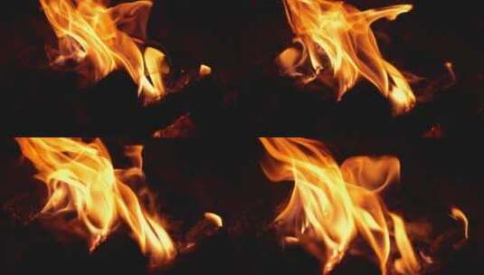 燃烧的灶火火焰4K实拍视频高清在线视频素材下载