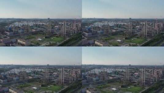 4k  航拍城市石油化工工厂厂房特写高清在线视频素材下载
