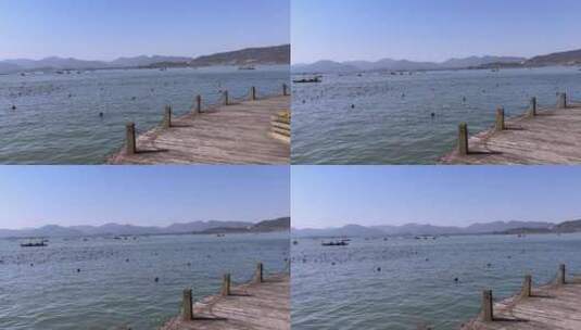 4k实拍杭州西湖岸边 宛若山水画中高清在线视频素材下载