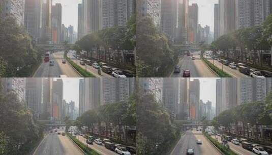 香港街头交通城市景观高清在线视频素材下载