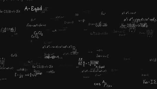 【透明通道】循环数学公式高清在线视频素材下载