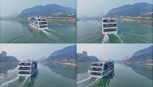 【正版素材】宜宾三江游船高清在线视频素材下载