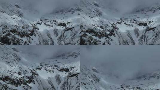 四姑娘山冬季航拍高清在线视频素材下载