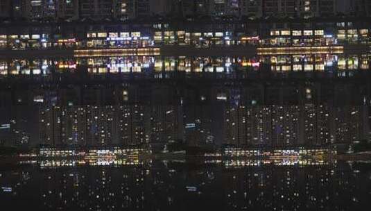 武汉江汉区夜景高清在线视频素材下载