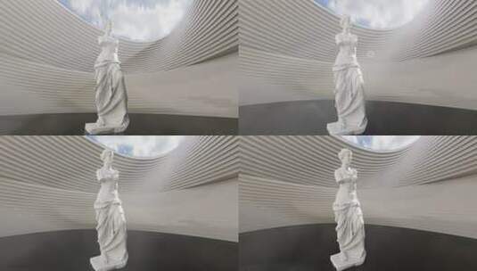 维纳斯 断臂维纳斯 雕塑 光影 艺术 艺术馆高清在线视频素材下载