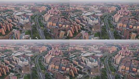 中国辽宁沈阳浑南城市风光航拍高清在线视频素材下载