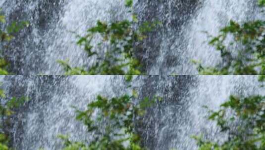 深圳马峦山瀑布下落慢动作慢镜头高清在线视频素材下载
