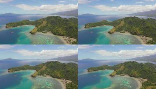 热带岛屿和蓝海高清在线视频素材下载
