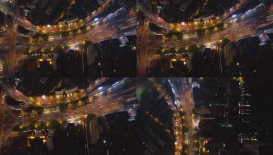 4K城市道路车流空镜头航拍视频高清在线视频素材下载