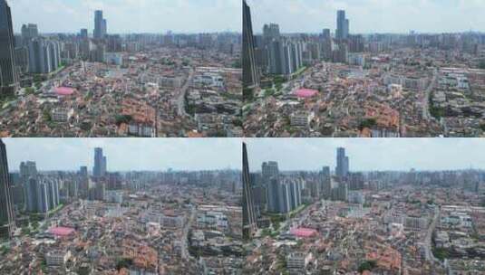 上海城市旧房拆迁改建航拍【4K60】高清在线视频素材下载