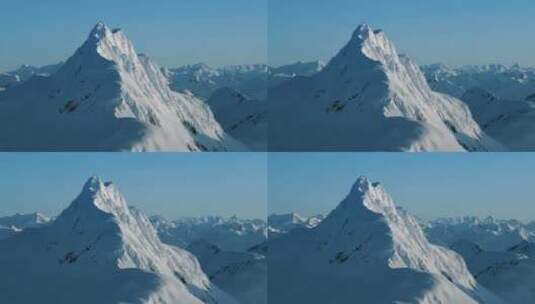雪山之巅雪峰大气航拍高清在线视频素材下载