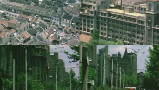 7-80年代上海城市居民区外滩高清在线视频素材下载