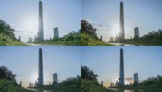 4k城市建筑天津117大厦亚洲最高烂尾楼风景高清在线视频素材下载